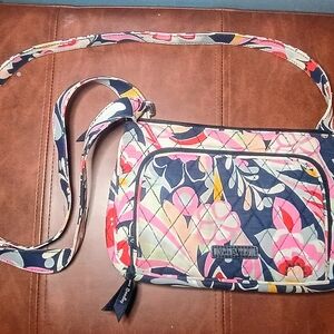 Vera Bradley Floral Crossbody Bag - Pink, Blue, Cream